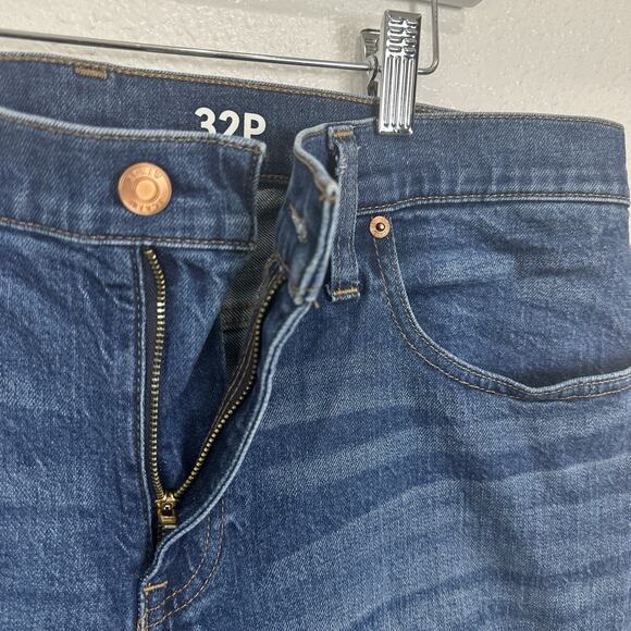 J Crew Slim Boyfriend Jeans Women Size 32 Petite Medium Wash Denim Stretch Crop - Picture 5 of 12